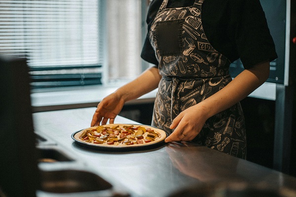 Pizza ready to be reheated