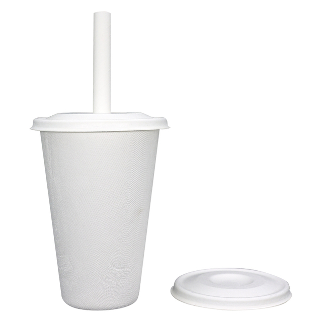 100% Biodegradable 80mm Bagasse Bubble Tea Cup Lid