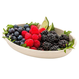 20oz 24oz 32oz Biodegradable Oval Bagasse Food Bowls