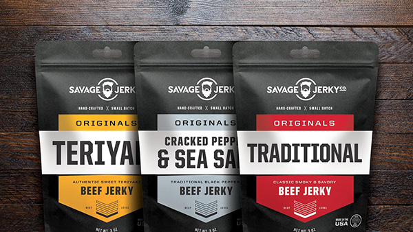 Beef Jerky in Retort Pouches by Savage Jerky