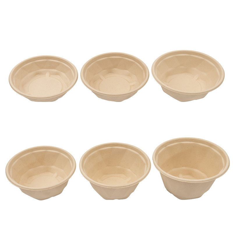 Compostable 500ml 600ml 650ml 750ml 850ml 1000ml Bagasse Bowl with Lid