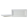 10 Inch Rectangle Compostable Sugarcane Bagasse Pulp Plate