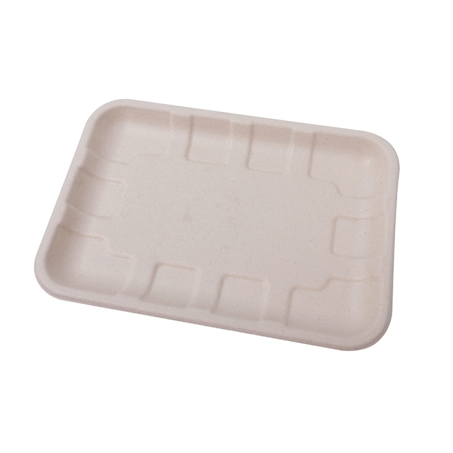 Eco-Friendly 8 Inch Sugarcane Bagasse Tray for Vegetables