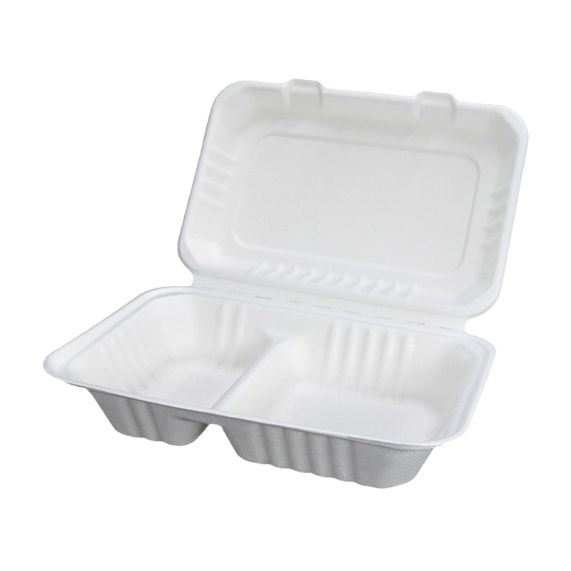 Wholesale Compostable 2 Compartment Eco Sugarcane Bagasse Clamshell ...