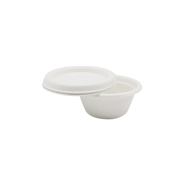 2oz Biodegradable Mini Bagasse Sauce Cup With Lid