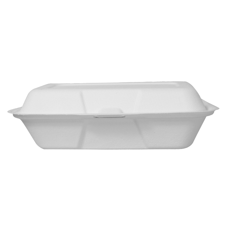 Compostable Bagasse Clamshell Disposable Food Box