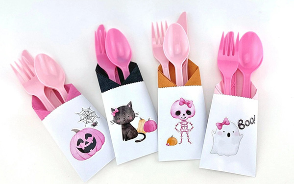 Halloween themed cutlery set for girls