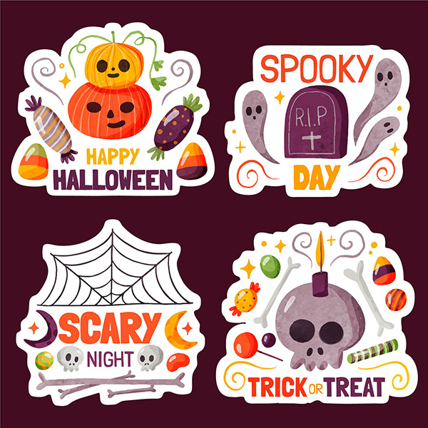 Halloween stickers for food packaging