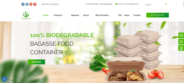 Sumkoka website homepage