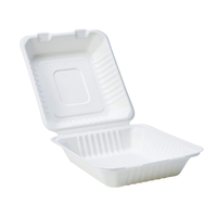 Compostable 8 Inch Sugarcane Takeout Food Container