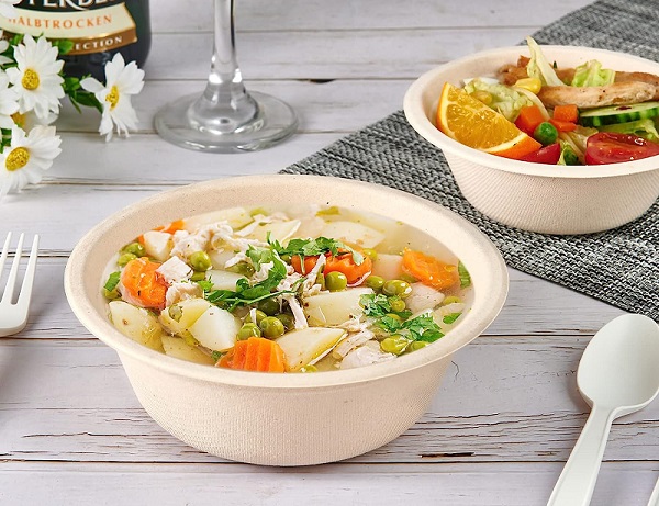 disposable soup container and spoon