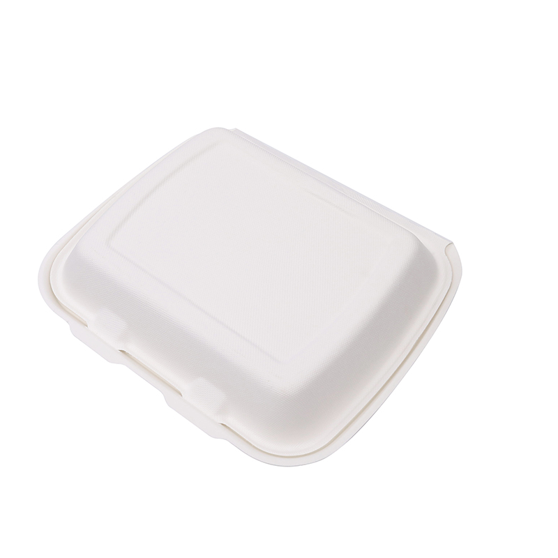 Biodegradable 9'' Disposable Sugarcane Food Container with 3 Compartment