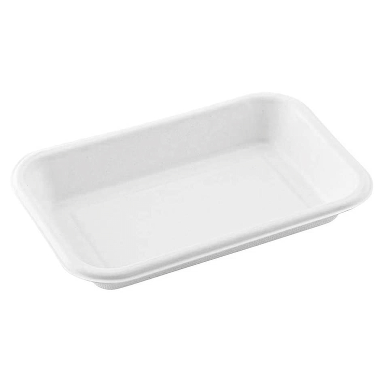 500ml 650ml Compostable Rectangle Bagasse Pulp Food Tray