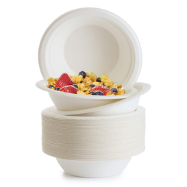 12oz 16oz Compostable Bagasse Pulp Salad Bowls