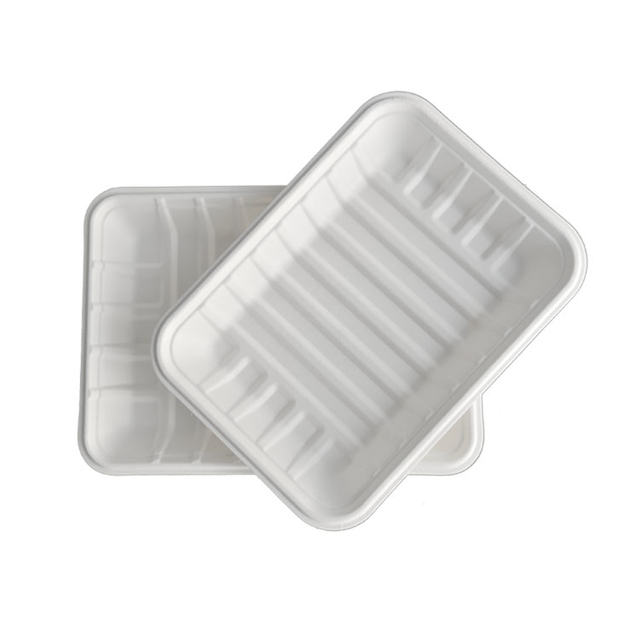 Compostable 9" 10" Sugarcane Bagasse Meat Tray