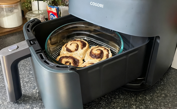 put glass bowl in an air fryer