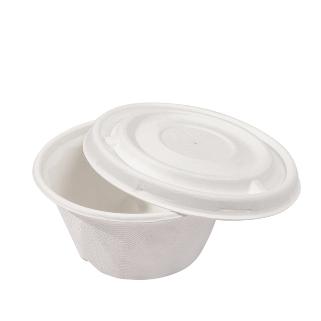 No Leakage 450ml Sugarcane Soup Cup With Lid