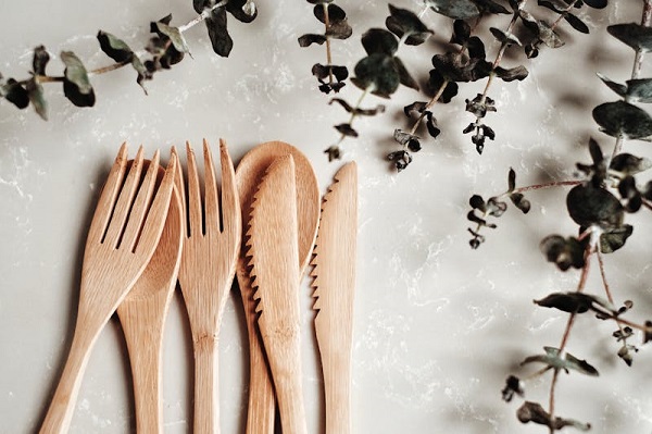 Disposable cutlery made from wood