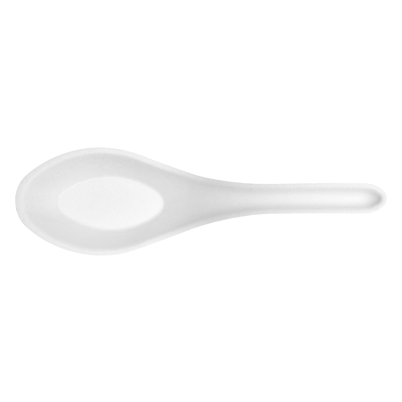 Eco Friendly 5.6 inch Sugarcane Fiber Soup Spoon