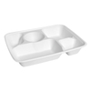11 Inch Compostable Sugarcane 5 Compartment Disposable Food Tray