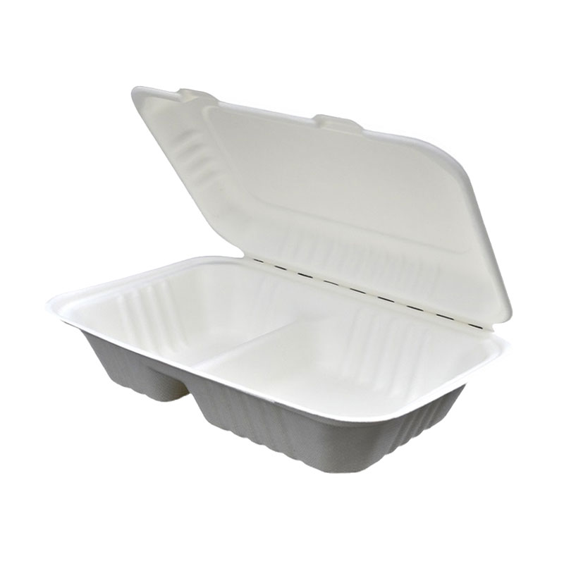 Source Biodegradable Eco Friendly Disposable 5 Inch 6 Inch Bagasse Hamburger  Box Container Paper Pulp Sugarcane Burger Box on m.
