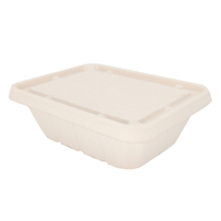 1200ml 1500ml Compostable Bagasse Bowl with Lid