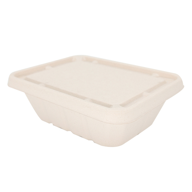 1200ml 1500ml Compostable Bagasse Bowl with Lid