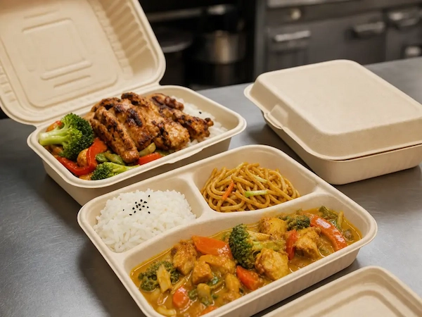 1-compartment and 3-compartment Compostable containers.webp